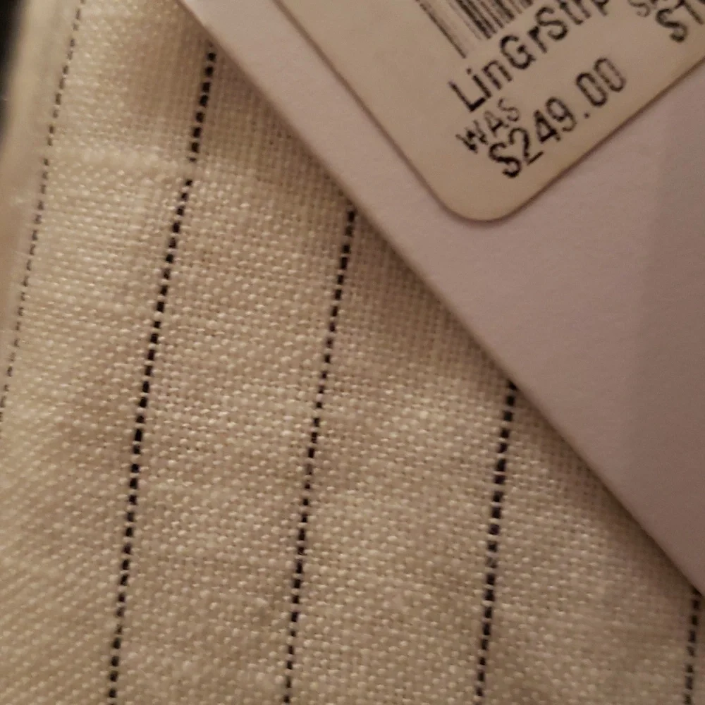 ❤️BUY 2 GET 1 FREE West Elm European Flax Linen Graduated Stripe Duvet Covet